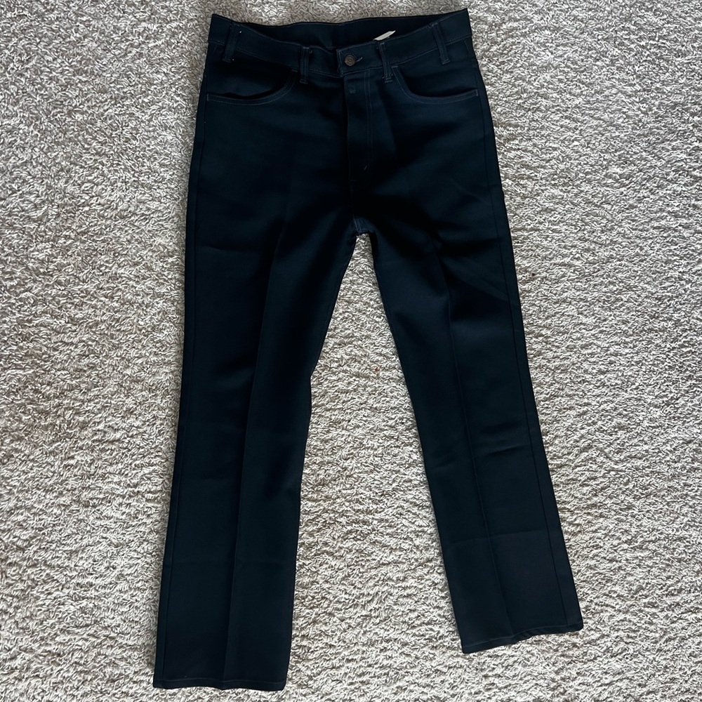 Vintage Levi's Men's Straight Black Poly Pants